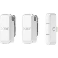 Ertürk Store Wireless Micro; Akıllı Telefon ve Bilgisayar Uyumlu Kompakt Kablosuz Mikrofon Seti, Şarj Kutulu, Iki Verici, Bir Alıcı, Lighting, Beyaz