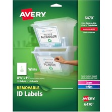 Ertürk Store Beyaz Çıkarılabilir Çok Amaçlı Etiketler, 20 x 25 Cm, 10'lu Paket (06470)