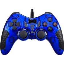 Ertürk Store USB Kablolu Çift Titreşimli Pc Konsol Oyun Kolu Gamepad Joystick -AL4630 Mavi