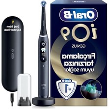 Oral-B Io9 Siyah Şarjlı/elektrikli Diş Fırçası, 1 Fırça Başlığı, Hızlı Manyetik Şarj Cihazı, Uzun Ömürlü Pil, Şarj Eden Seyahat Kabı, Yedek Başlık Kabı