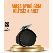 Efnaz Style 6 cm Kilitsiz Masa Ayağı Tekerleği 4’lü Set Çok Amaçlı