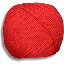 Kırmızı Organik Pamuk Amigurumi El Örgü Ipi, 50 gr
