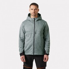 Helly Hansen Workwear Tech Hooded Midlayer Jacket - Grey Melang - L