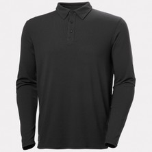 Helly Hansen Workwear Tech Longsleeve Polo - Black - M 992-Siyah/Turuncu (Black/Orange)
