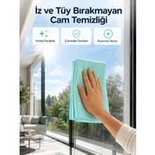 Astraltech Çok Amaçlı Mikrofiber Cam Bezi Cam Ayna Duşakabin ve Parlak Yüzey Temizlik Bezi