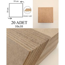 Tr 3 mm 10X10 Mdf Plaka (10 Adet) - Hobi, Maket, Ahşap El Sanatları Için Uygun (10`lu Paket)