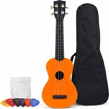 Tr Soprano Ukulele, Turuncu ve Siyah, 4 Telli, Başlangıç Seviyesi Müzik Aleti