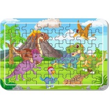 Tr Lipyos Dinazorlar Çocuklar Için 54 Parça Ahşap Puzzle