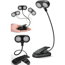 Mini Kitap Okuma Lambası, Klipsli ve LED Işıklı