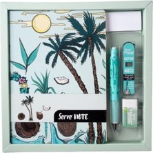 Ertürk Store Defter Setı - Desenli Nane Yeşili Özel Kutuda