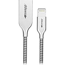 Ertürk Store SW-KC21M 1m 2.1A Metal Silver Lightning Data ve Şarj Kablosu