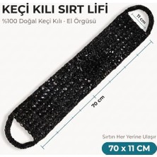 Ertürk Store El Örmesi Keçi Kılı Sırt Lifi, Siyah, 70 cm x 11 cm