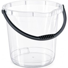 Ergonomik Saplı 21 L Şeffaf Temizlik Kovası, Dayanıklı Plastik