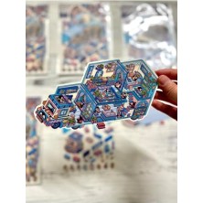 Ertürk Store Dıy Penguen Karavanı Tasarlama 2 Yaprak 86 Adet 3D Diorama Izometrik Sticker Seti
