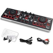 Numark Mixtrack Go Kompakt Bluetooth Dj Controller – 2 Deck, Stems Kontrolü, Smart Fader, Kapasitif Dokunmatik Jog Wheel, Usb-C, Serato Dj Lite & Algoriddim Djay Dahil, Taşınabilir Dj Mikseri