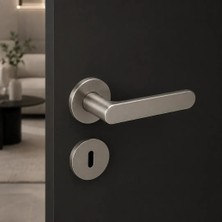 Elovias System Solo Rozetli Kapı Kolu Fırçalı Nikel Saten (HA282RO22 ELX2)