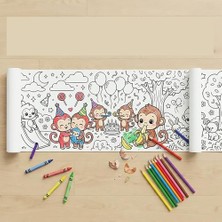 Ertürk Store Boyama Kağıdı Punch Maymun Rulo 4 Metre Uzunluk Genişlik, 45 cm