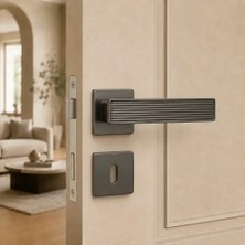 Elovias System Dia Füme Rozetli Kapı Kolu (HA257RO11 BBN)