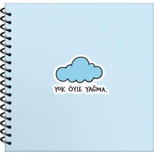 Ertürk Store Defter, Hisli Şeyler 50 Yaprak Çizgili Sert Kapak Stickerli Yok Öyle Yağma, 16X15 cm