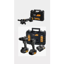 Dewalt DCK2222MP2T-QW Mclaren 2’li Şarjlı Vidalama ve Kömürsüz Akülü Darbeli Makine Seti (2X5AH) + Dewalt DCG45NT Mclaren F1 18 V 125 mm