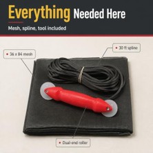 Ertürk Store P 7515 Ekran, Onarım Seti Alet, Kapı ile Rolling, Antrasit Fiberglas