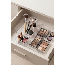 Ertürk Store 3 Parça Şeffaf Çekmece Içi Makyaj ve Takı Organizer Seti