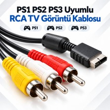 Pop Konsol PS1 PS2 PS3 AV Görüntü Kablosu PlayStation RCA Ses Video TV Bağlantı Kablosu