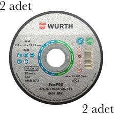 Nuit Concept Würth Kesme Taşı Ecopro Paslanmaz Çelik Demir Bakır Aleminyum Bronz 115X1 mm Uzun Ömürlü