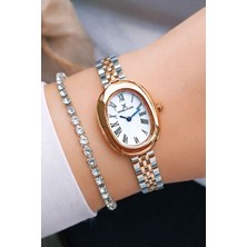 Daniel Klein Orjinal 2 Yıl Garantili Rose Gold Renk Çelik Kordonlu Kadın Kol Saati+Bileklik Hediye