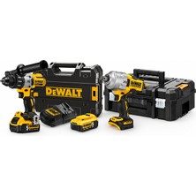 Dewalt DCD996P2 18 V 5.0 Ah Çift Akülü Darbeli Matkap + Dewalt DCF964NT Somun Sıkma