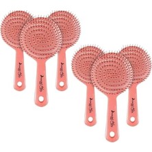 Ertürk Store Üç Boyutlu Oval Saç Fırçası Pembe x 6 Adet