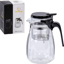 Miter 900 ml Isıya Dayanıklı Cam Demlik Şeffaf Mt-82