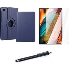 Ertürk Store Lenovo Tab M10 TB-328FU 3. Jenerasyon Uyumlu Standlı, Katlanır Pu Deri Kılıf, Ekran Koruyucu ve Kalem, 3'lü Set