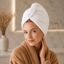 Ertürk Store Havlu, Taya HOME%100 Pamuk Saç Kurutma Bonesi Düğmeli Saç Bonesi Hızlı Emici Banyo Duş Saç Havlusu
