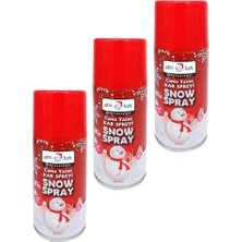 Ertürk Store 3 Adet Kar Spreyi Duvara Cama Yazan Noel Ağacı Dekoru Silinir Iz Bırakmaz Erimeyen Kar Spreyi 150 ml