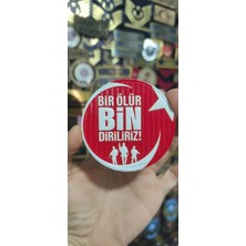 Çukurova Ütü Bir Ölür Bin Diriliriz Patch Peç Kırmızı Cırtlı Plastik 3D