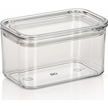 Turkco Smart Crystal Serisi Plastik Saklama Kabı, Vakum Silikon Conta, 1 Litre Hacim, 3 Adet