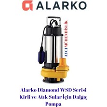 Ertürk Store 1 Hp 220V Açık Fanlı Parçalayıcılı Foseptik Pis Su Drenaj Dalgıç Pompa, Alarko Wsd 22-14