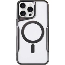Efnaz Style Apple iPhone 15 Pro Kılıf Boyi Magsafe Silikon Kapak - Siyah