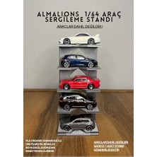 Ertürk Store 1/64 Ölçekli, 5 Araçlık Gümüş Gri Sergileme Standı; Araçlar Dahil Değildir