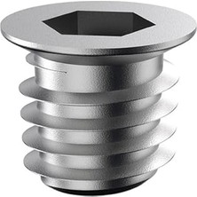 Ertürk Store Metal Düz Dişli Dübel Ahşap Dübeli M10 13X15 Diş Çinko Mobilya Bağlantı Ünite Birleştirme (50 Adet)