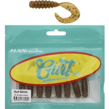 Han Fishing Hanfish Gurt 60 6cm Silikon Yem 8 Adet GT62 Naturel Worm