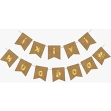 Yaldızlı Banner, Iyi Ki Doğdun Temalı, Kraft Gold