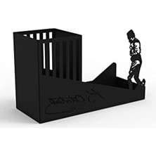 Atatürk Temalı Metal Kalemlik Siyah - Masaüstü Ofis Düzenleyici