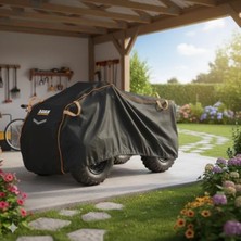 Haegs Atv Brandası, Atv Koruma Kılıfı, Örtüsü Su Geçirmez Dış Mekan Ağır Hizmet Tipi, 4 Mevsim (XXL-220-95-105) - Siyah