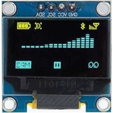 Sanec OLED 0.96 Inç 128X64 Piksel Ekran Modülü - Mavi Sarı