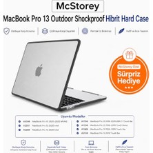 Ertürk Store MacBook Pro 13 Darbe Korumalı Kılıf A1706 A1708 A1989 A2159 A2251 A2289 A2338 M1 M2 Uyumlu Mat Sert Şeffaf Kapak
