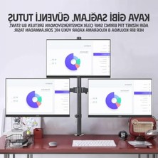 Üç Ekran Montaj Asansörü, 13-27 Inç Monitör Standı ile Ayarlanabilir