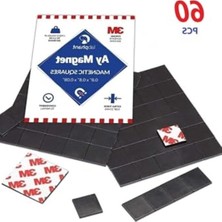 30X30 cm Güçlü Yapışkanlı Magnet, 60 Adet Çok Amaçlı Kullanım