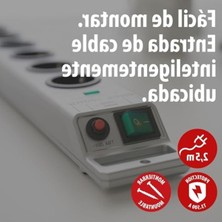 Brennenstuhl Super-Solid Surge Protection 13.500 A 8li Priz Gümüş